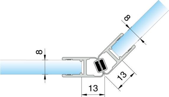 Actual product image Pauli+Sohn Magnetic shower door seal 135