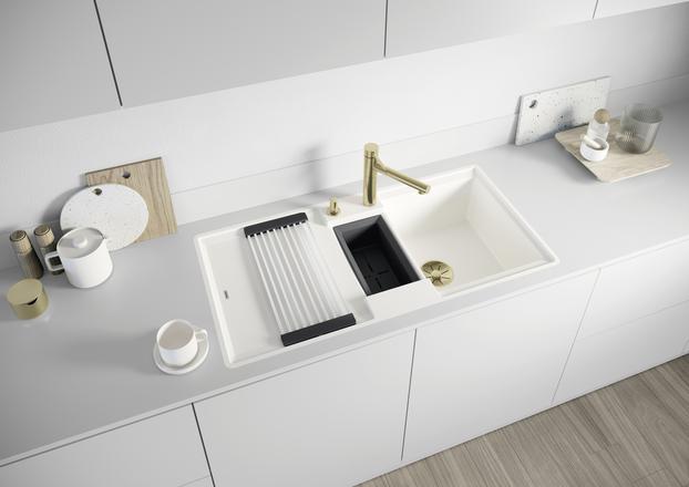 Produktbild Blanco ADIRA 6 S-F | SILGRANIT felsgrau | Einbauart: Flächenbündig | reversibel | mit Ablauffernbedi (Einbauspüle, 99 cm, 49 cm)