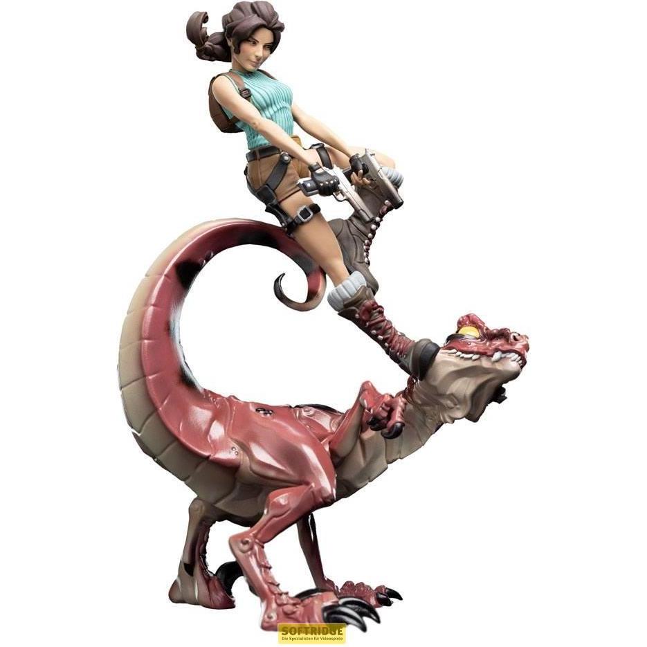 Weta Workshop Tomb Raider figurine Mini Epics Lara Croft & Raptor 24 cm