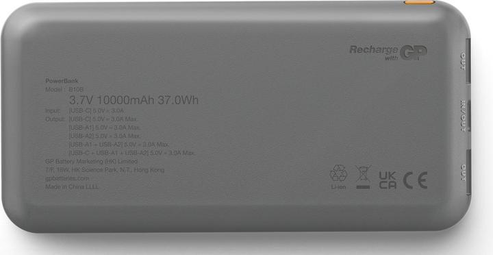 Actual product image GP Batteries GP Powerbank Plus 3-Port 10000 mAh - Black (10000 mAh)