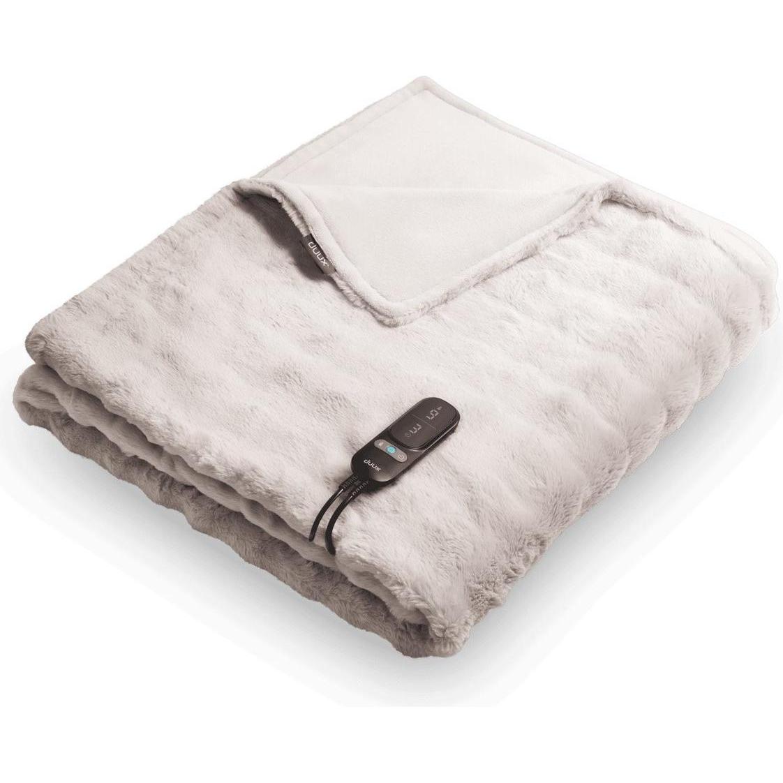 Duux, Coperta termica, Yentl Bubble Elektrisch Warmtedeken 200x200 cm – 9 standen – Grijs (200 x 200 cm)
