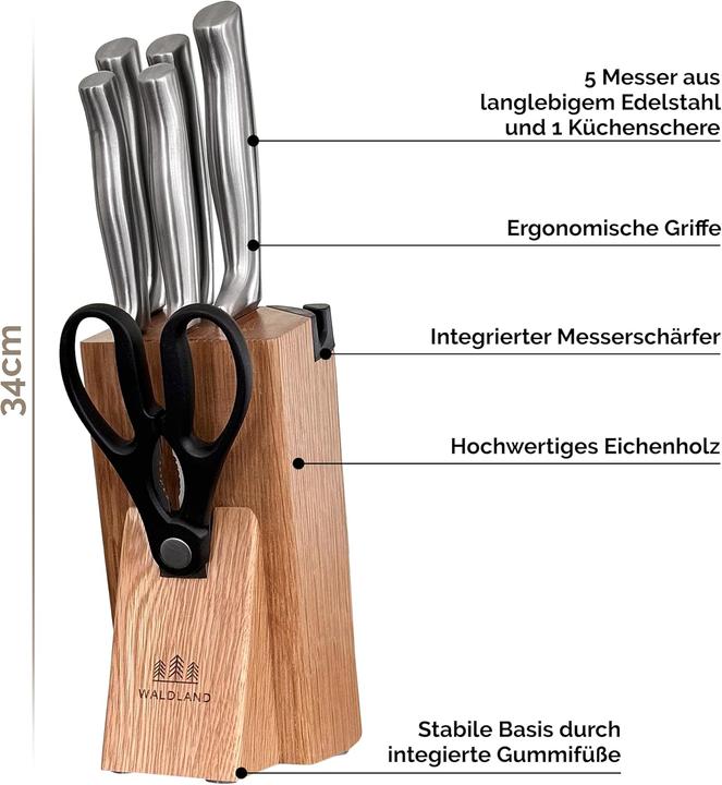 Produktbild Waldland 7-teiliges Messerblock-Set