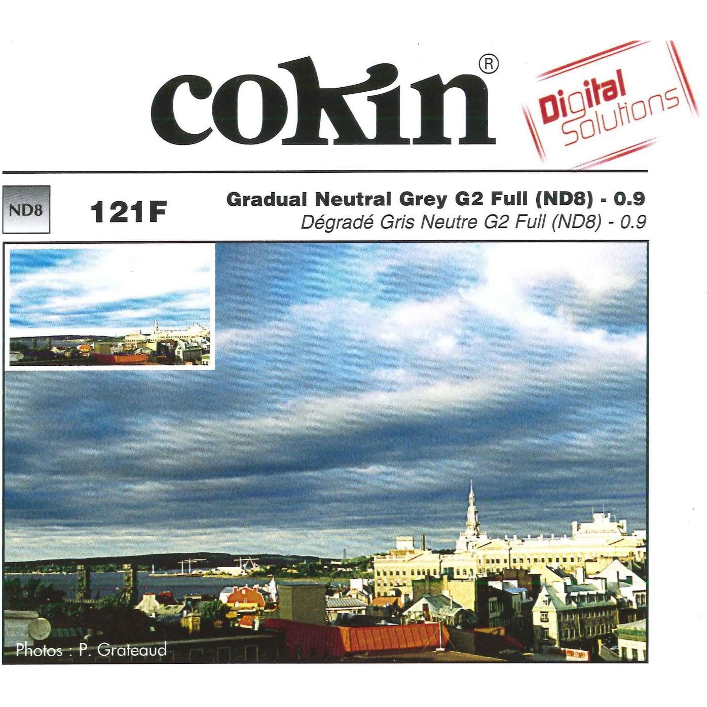 Cokin Filter A121F Verlauf 2 ND 8 (67 mm, ND- / Graufilter, 62 mm), Objektivfilter, Grau
