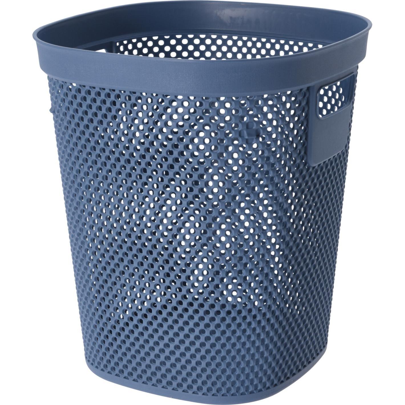 Mojawo Papierkorb Mülleimer Abfalleimer Papiereimer Kunststoff 12,5L, Abfalleimer, Blau