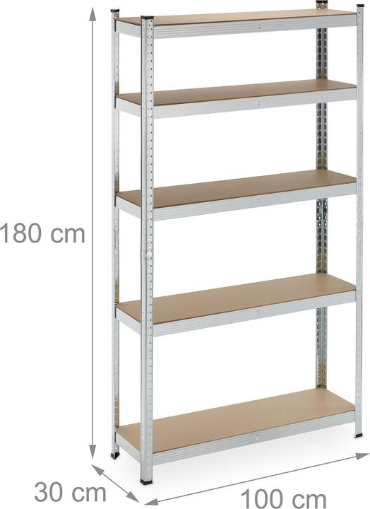 Actual product image Relaxdays 2x heavy duty shelving