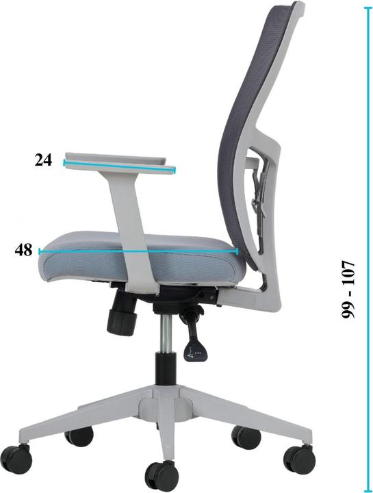 Image du produit Kalune Design Lumbar 108 Grey Office Chair Set 2 Pieces