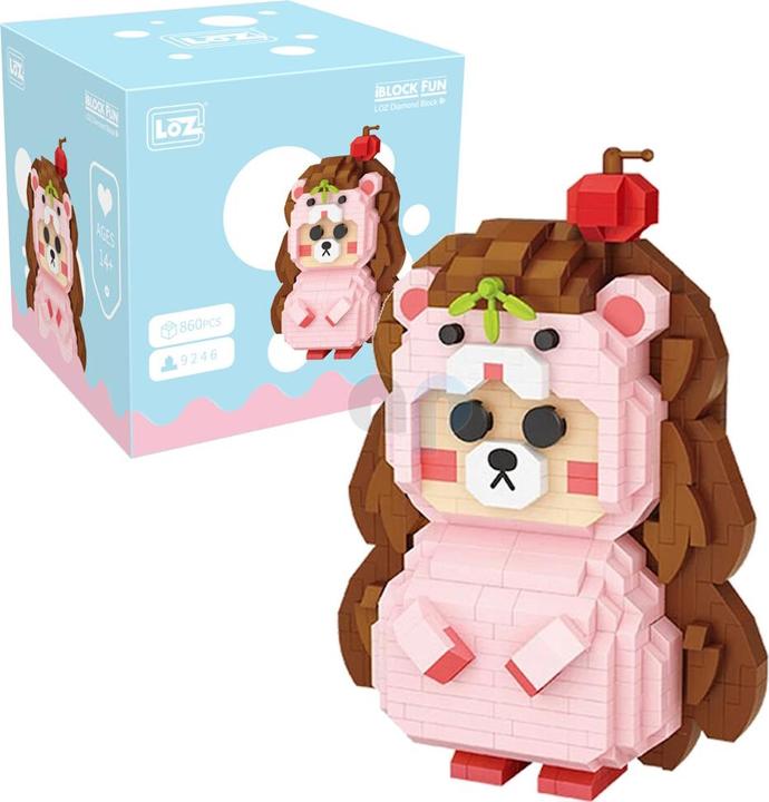Actual product image LOZ 9246 - Hedgehog Bear (860 pieces)