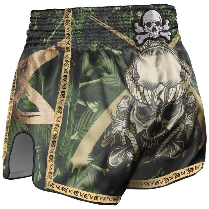 Produktbild 8Weapons Muay Thai Shorts Bone Island Olive/Gold (XL)