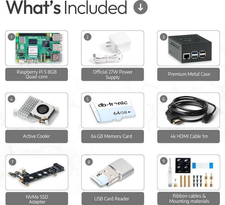 Produktbild Db-tronic Raspberry Pi 5 PCIe M.2 NVMe