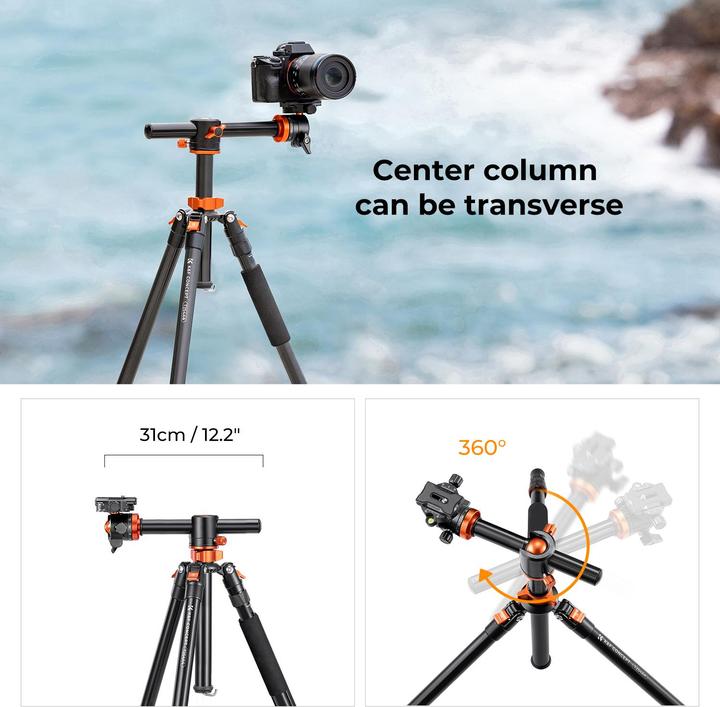 Produktbild K&F Concept T254A4+BH-28L Magnesium Aluminum Alloy Tripod (Metall)