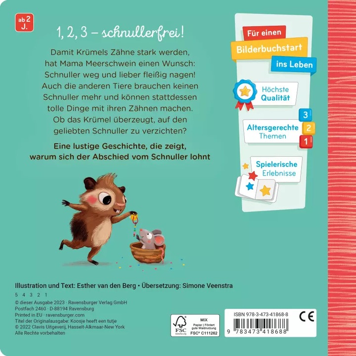 Produktbild Ravensburger Krümel und der Schnuller (Deutsch, Esther van den Berg, 2023)
