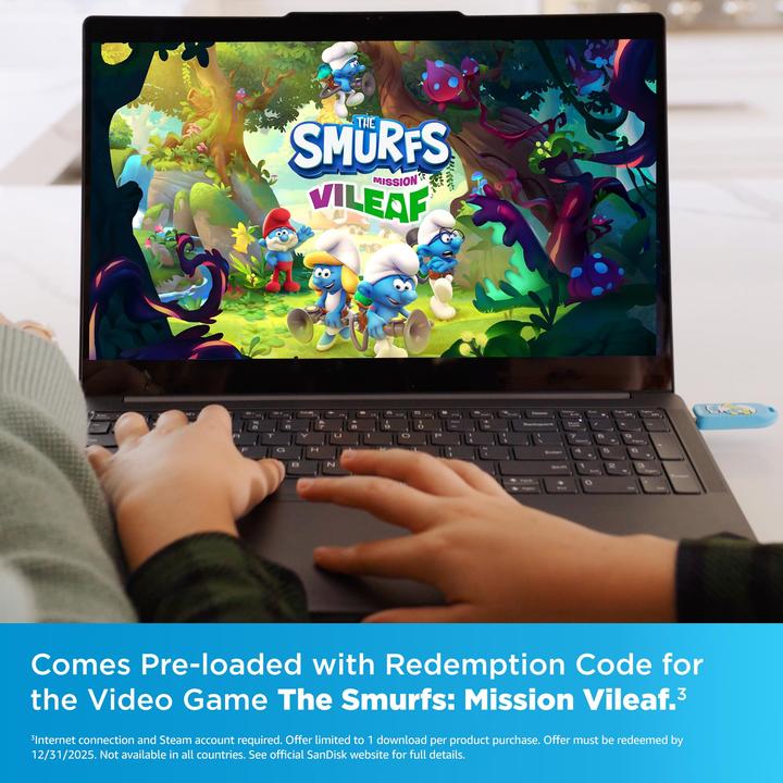 Produktbild SANDISK Brainy Smurf USB 3.2 Gen1 64GB 130MBs (64 GB, USB-A)