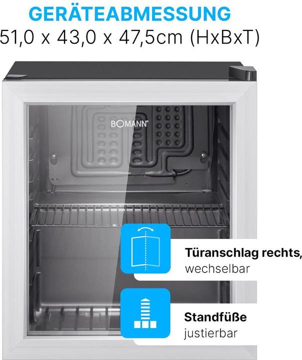 Actual product image Bomann Boma glass door refrigerator