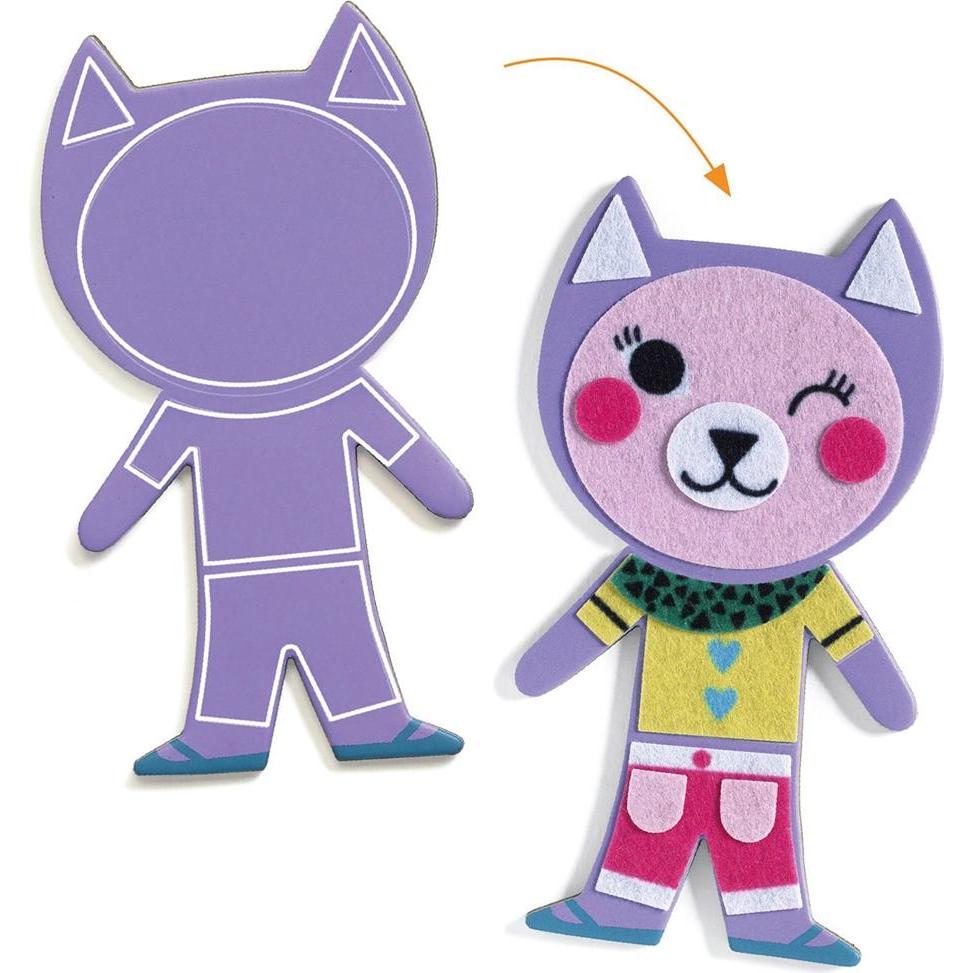 Djeco, Magnet, DIY - Funky Magnet Familie