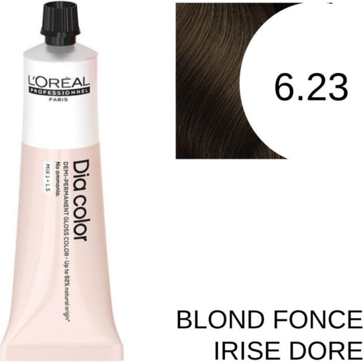 Actual product image L'Oréal Paris Loreal DIA Colour 6.23 Dark Blonde Irisé Gold 60 ml (6.23 - Dark blonde iridescent gold-coloured)