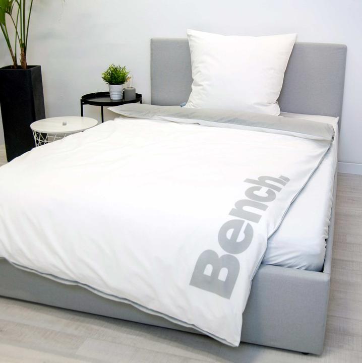Produktbild Herding Klaus GmbH Bettwäschegarnitur Bench Hellgrau/Weiss (Duvetbezug, 160 x 210 cm, 65 x 100 cm)