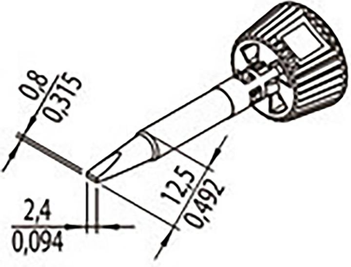 Productafbeelding 0142CDLF24L/SB Soldeerstift Tipgrootte 2,40 mm Inhoud 1 st. (Soldeerbout)