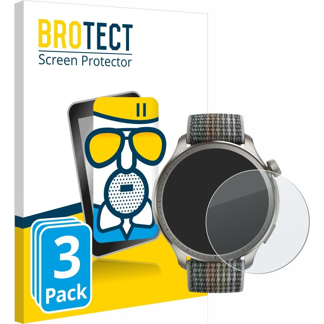 BROTECT AirGlass Panzerglasfolie Matt, Smartwatch Schutzfolie, Grau