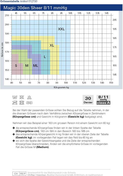 Image du produit Solidea Magic 30den Sheer 8/11 mmHg (30DEN, S)