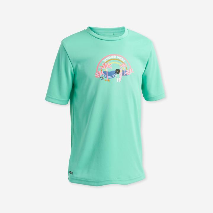 Image du produit Olaian T-shirt anti UV surf Junior - 100 turquoise