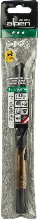 Actual product image Alpen Sprint drill Sprint Master (16.5 millimetres)
