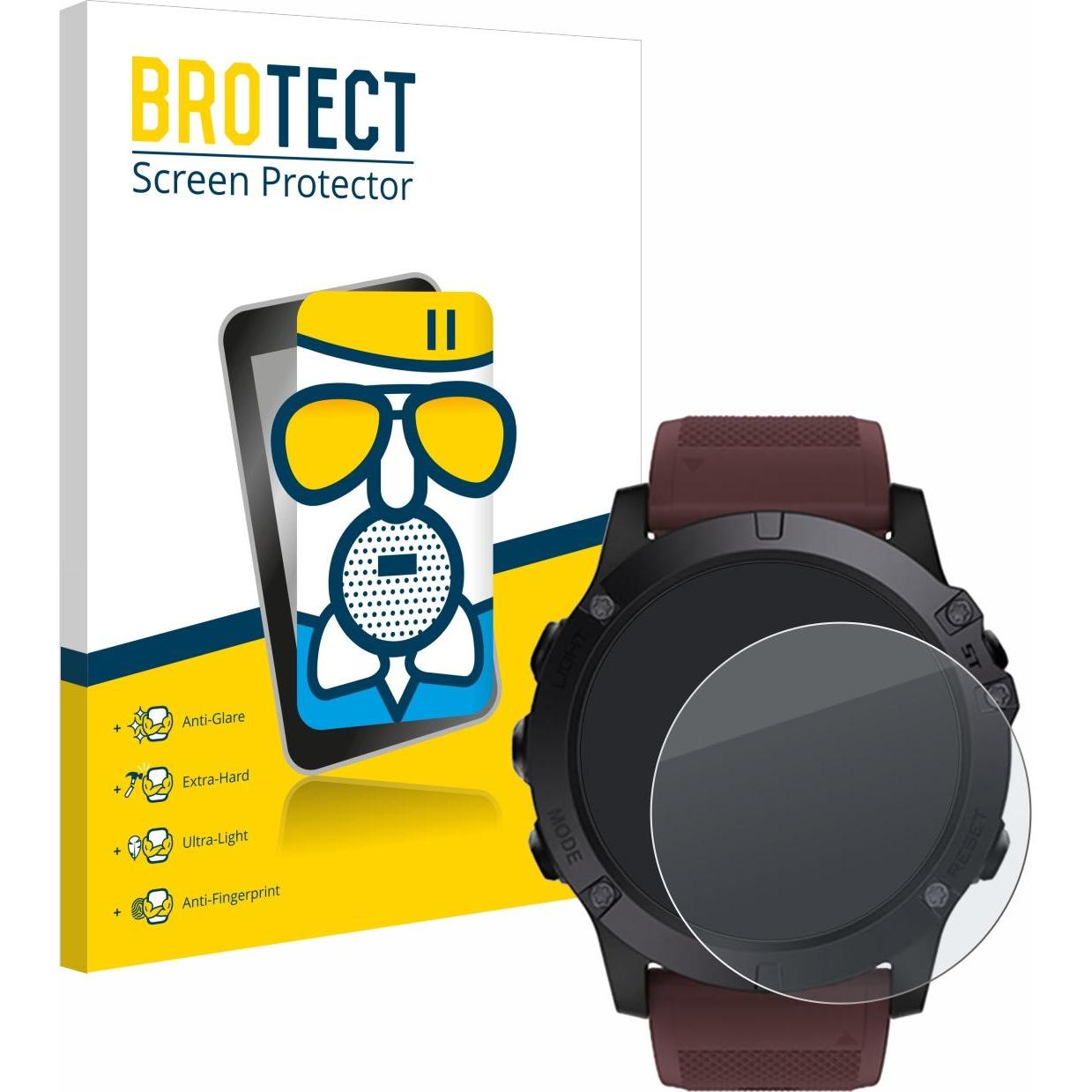 BROTECT Schutzglas Schutzfolie Displayschutz Display Schutz Glas Folie matt, Smartwatch Schutzfolie, Grau