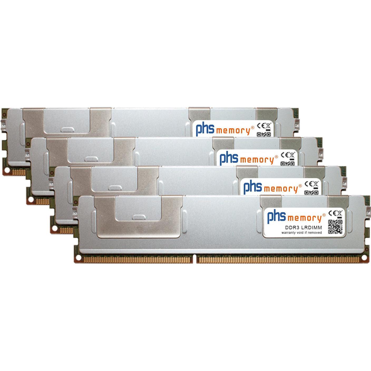 PHS-memory 128GB (4x32GB) Kit RAM Speicher für Supermicro H8QGL-6F+ DDR3 LRDIMM (Supermicro H8QGL-6F+, 4 x 32GB), RAM Mo...