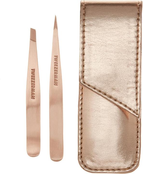 Image du produit Tweezerman Un jeu de tweezers dans un étui en or rose
