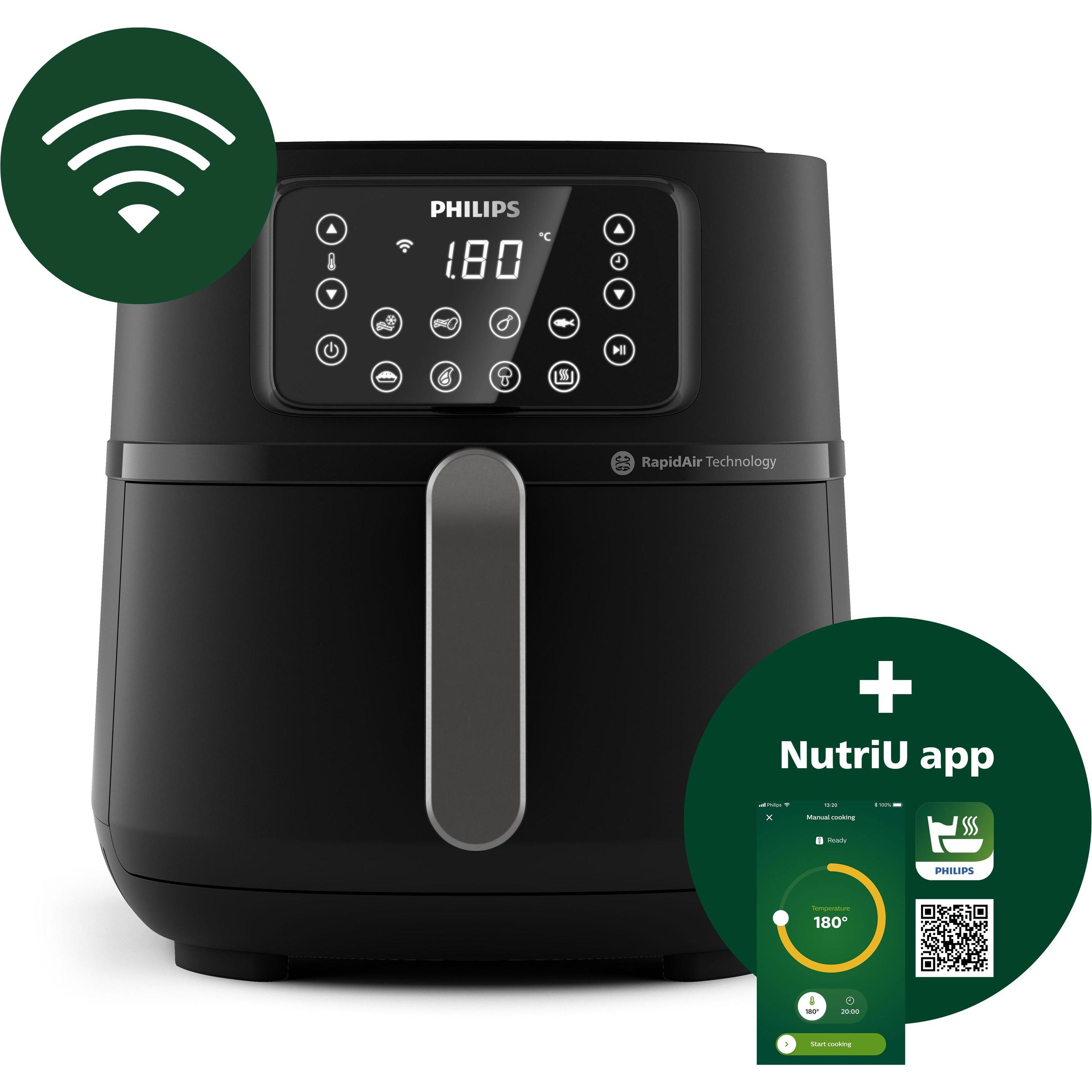 Thumbnail - Philips 5000 series HD9285/90, Fritteuse, Schwarz, Silber