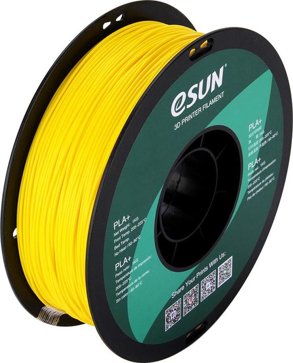 Image du produit eSUN PLA+ 1.75mm Jaune 1Kg (PLA+ LECTURE, 1.75 mm, 1000 g, Jaune)