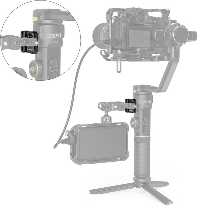 Image du produit SmallRig Plaque de montage latérale pour le stabilisateur portable ZHIYUN CRANE 2S 2995 (Support de montage)