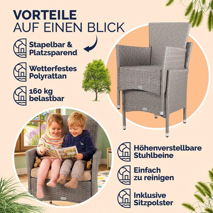 Produktbild Casaria Polyrattan Gartenstühle