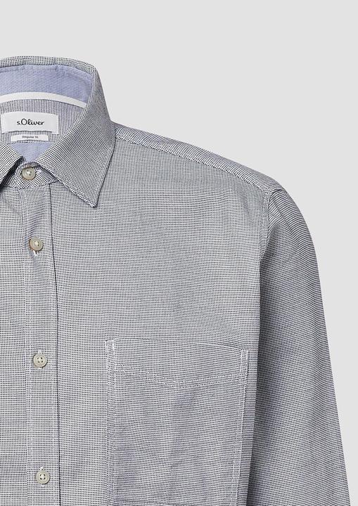 Immagine prodotto s.Oliver Hemd Regular Fit: Gemustertes Langarmhemd mit Brusttasche (M)