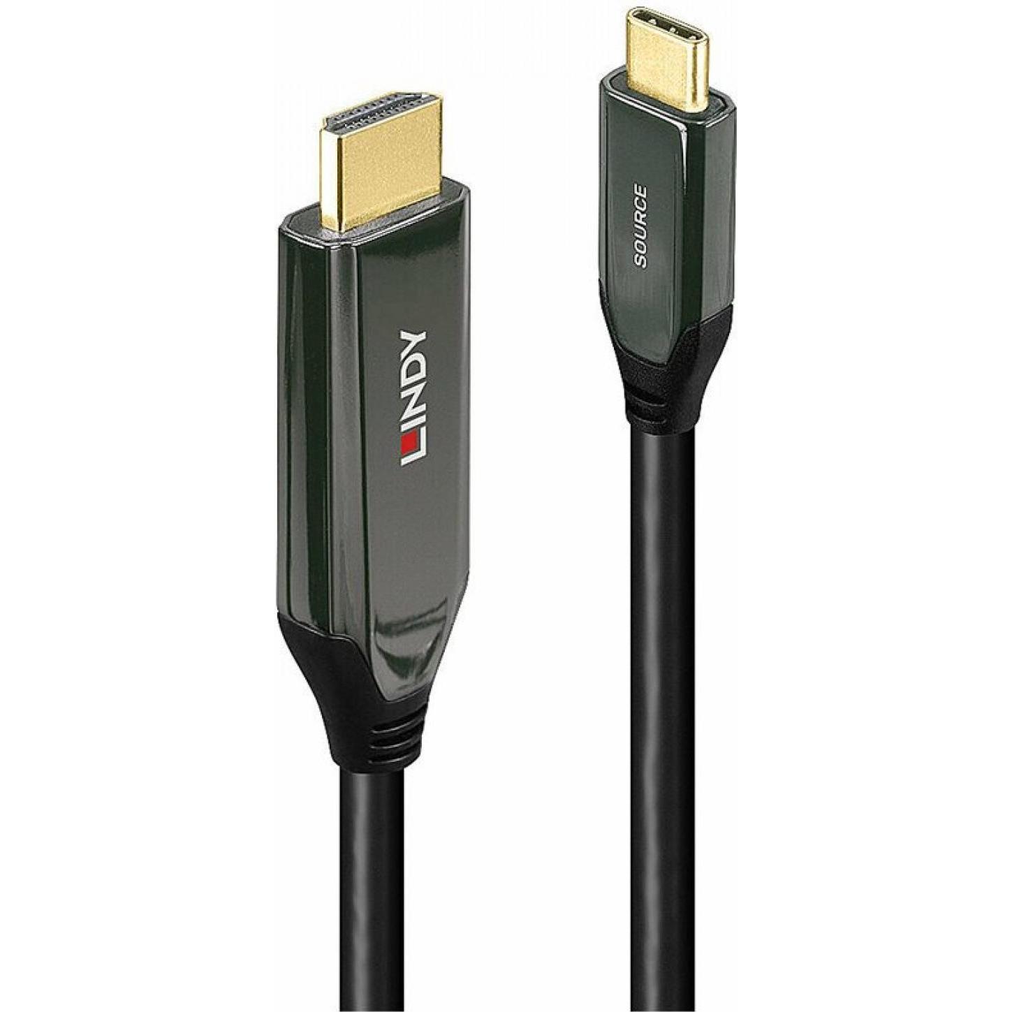 Lindy 3m USB Typ C an HDMI 8K60 Adapterkabel Zum Anschluss eines 8K HDMI Displays an den USB Port Typ C (3 m, USB Typ C)...