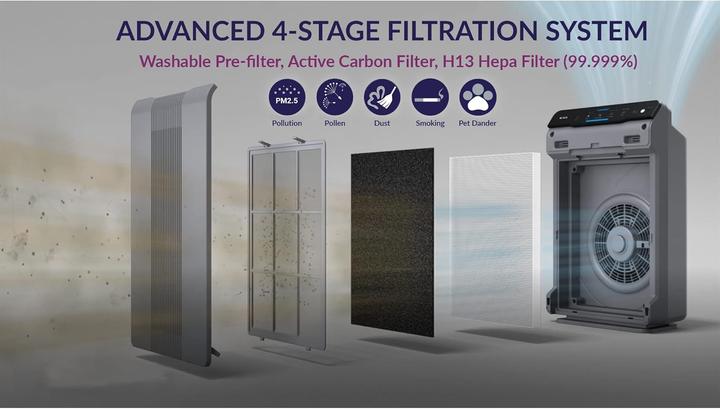 Actual product image Winix Luftreiniger mit HEPA-Filter für Allergiker (99 m²)