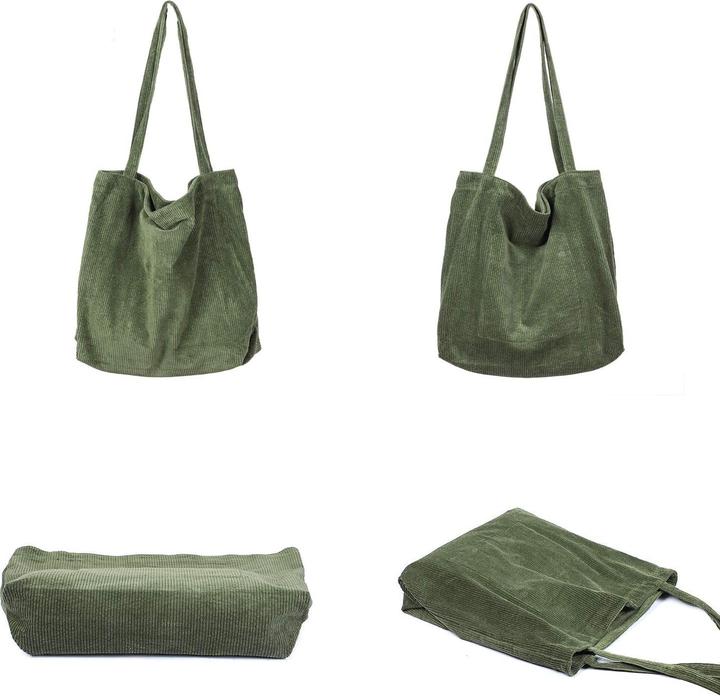 Actual product image Only-Bags.Store Shoulder bag Large capacity corduroy shoulder bag Retro handbag for everyday use, office