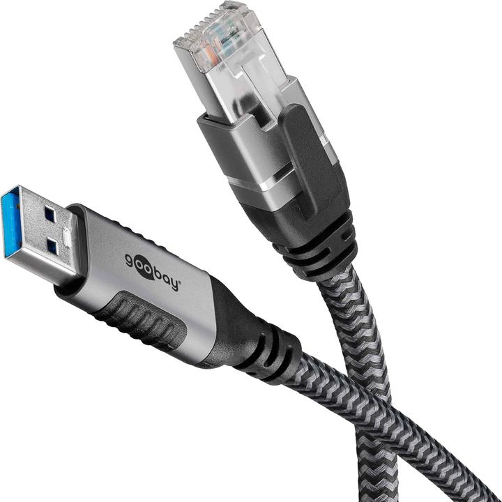Immagine prodotto Goobay Cavo Ethernet da USB-A a RJ45, 1 m (USB, RJ45 (1x))