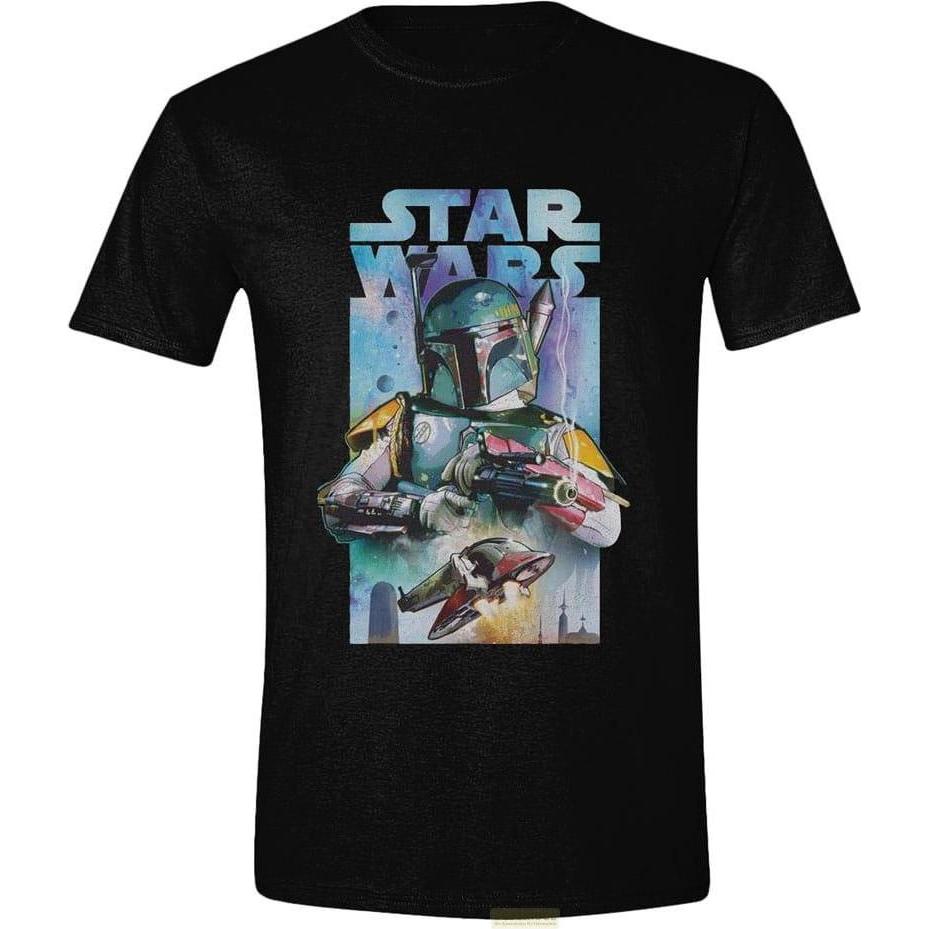Death Note, Unisex, Maglietta, Maglietta Star Wars Boba Fett Poster (L), (L)