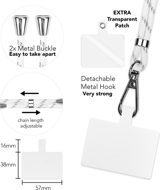 Productafbeelding Nalia Universele mobiele telefoonketting met pad