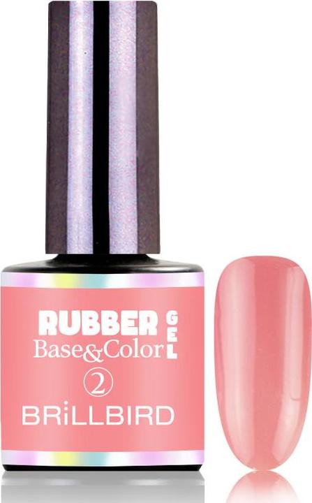 Immagine prodotto BrillBird Gomma Gel Base&Corallo #2 Malva 8ml (Malva, Smalto per unghie effetto gel)