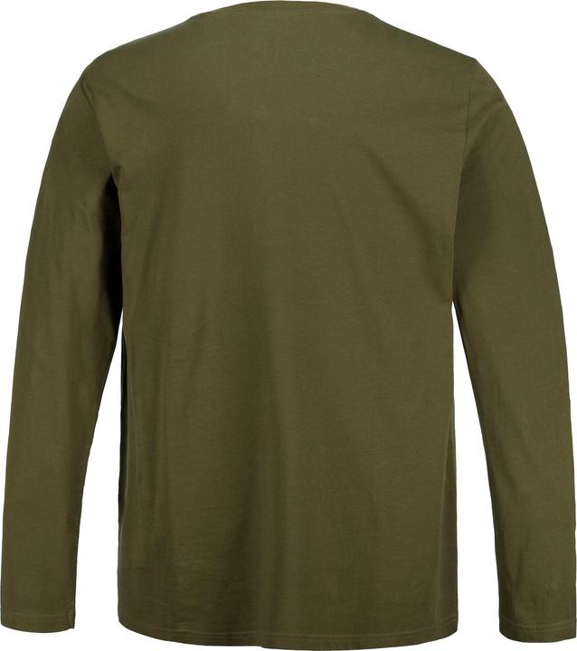 Produktbild JP1880 Henley, Basic, Shirt, Langarm, Knopfleiste, bis 8XL (3XL)