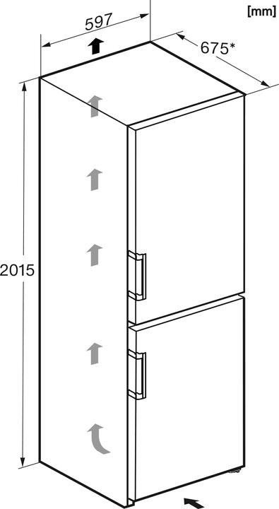 Image du produit Miele Combiné réfrigérateur/congélateur KFN 4795 AD (371 l)