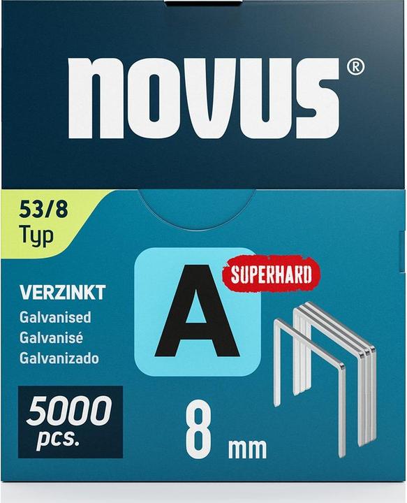Produktbild Novus Feindrahtklammern A 53 8mm 5000 Stk.