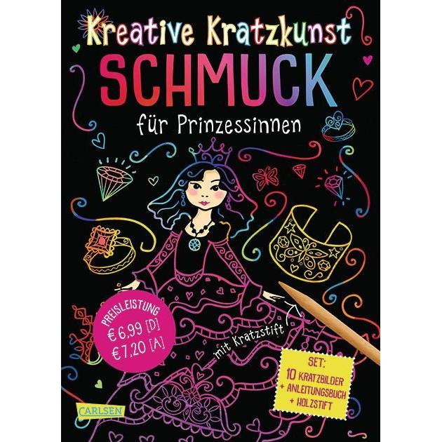 Kreative Kratzkunst: Schmuck für Prinzessinnen: Set mit 10 Kratzbildern, Anleitungsbuch und, Kinderbücher von Anton Poit...
