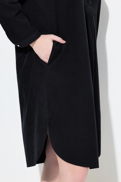 Produktbild Ulla Popken Cordkleid, Stehkragen, Biesen, Zierfalten, Langarm (42)