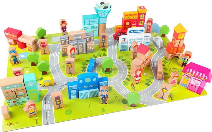 Actual product image Classic World wooden blocks city, 120dlg.