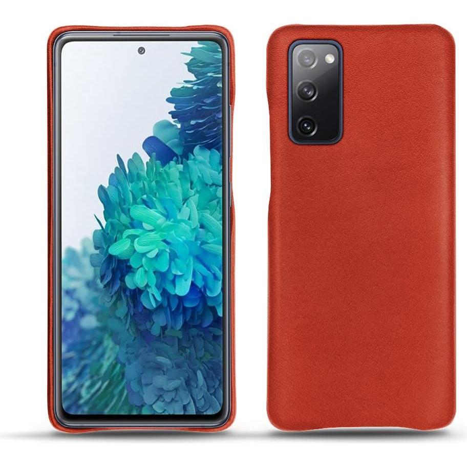 Noreve Lederschutzhülle (Samsung Galaxy S20 FE), Smartphone Hülle, Orange