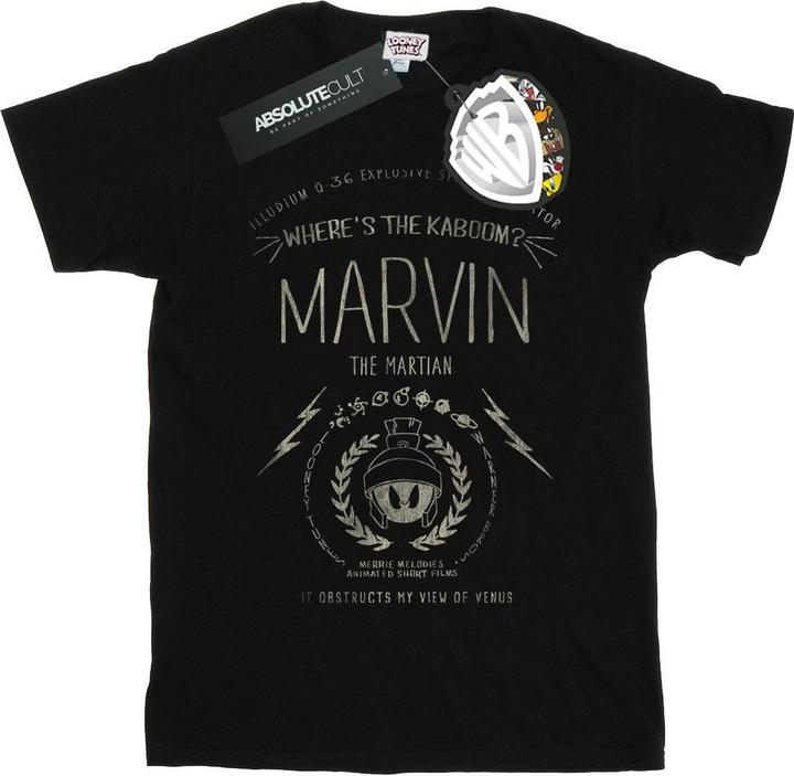 Actual product image Looney Tunes Womens/Ladies Marvin The Martian Where's The Kaboom Cotton Boyfriend T-Shirt (M)