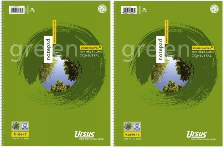 Produktbild Ursus Green Briefblock (A4, Kariert, Weicher Einband)
