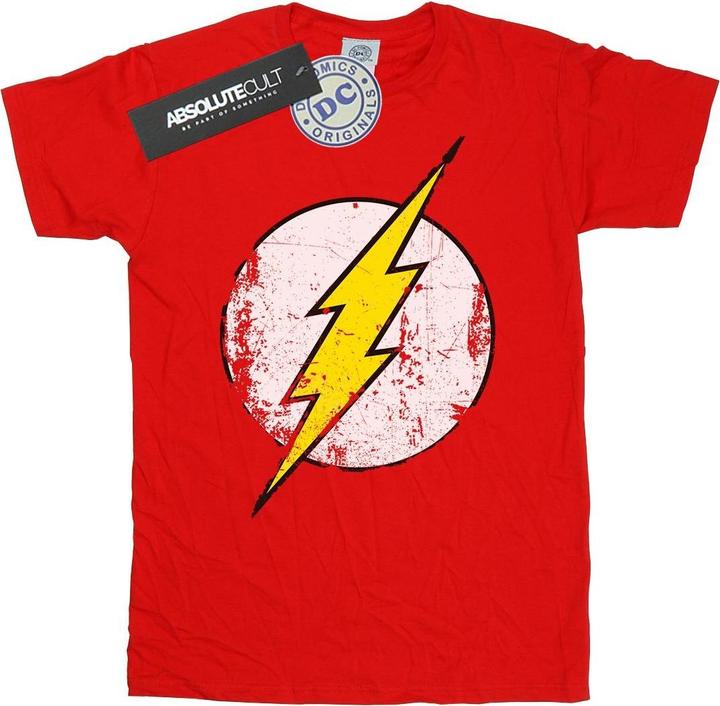 Actual product image Girls Flash Distressed Logo Cotton T-Shirt (140, 146)
